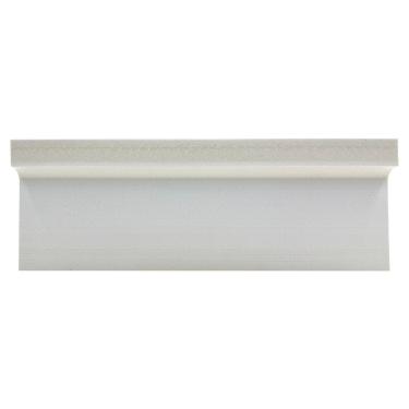 Imagem de Rodapé de Poliestireno Frisado 12cm x 2,40m Rende 2,40 Metros Casa Grassi - caixa com 2,4 m - Branco