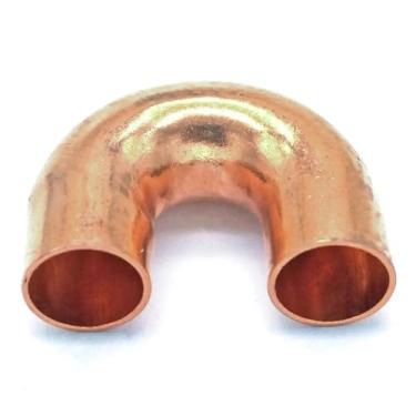 Imagem de 9,5 x 0,5 x 18 mm 180 graus curva cobre tubulação solda encanamento para gás água óleo