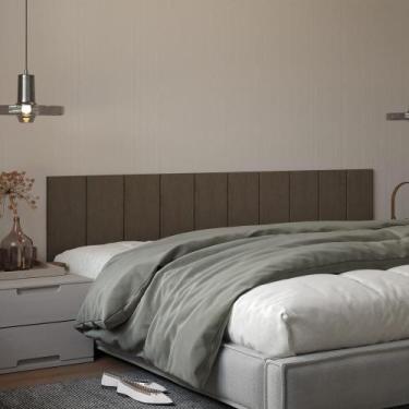 Imagem de Kit 10 Placas Cabeceira Modular Estofada Autocolante King - Via Nossa,