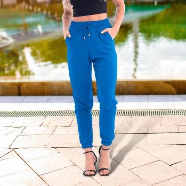 Imagem de Calça Jogger Feminina Duna Crepe Com Bolso e Cordão - Ju Ribeiro Ind, 