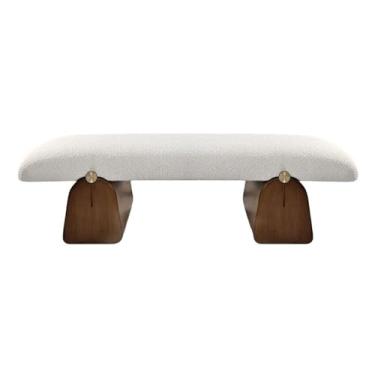 Imagem de KHUTRW3D Banco de mudança de sapato de madeira estilo retrô moderno para sala de estar decorativo, sofá-cama, entrada de descanso simples para shopping (160 x 42 x 45 cm)