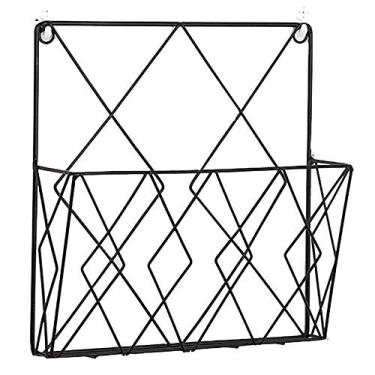 Imagem de Wddwymll Prateleira de parede decorativa moderna, estante de ferro forjado, prateleiras de exibição de estilo escandinavo, capacidade de carga de 10 kg, para quarto, sala de estar (preta, dourada)