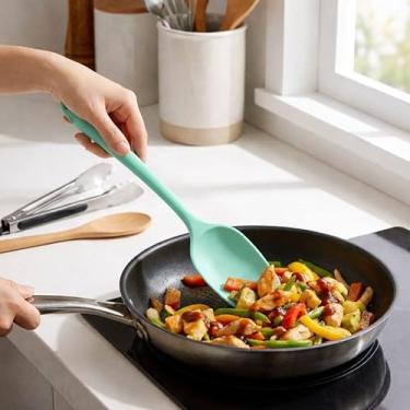 Imagem de Conjunto de 6 peças de silicone para assar, espátula de borracha de grau alimentício, alça forte de atualização, para panelas antiaderentes, cozinhar (verde)