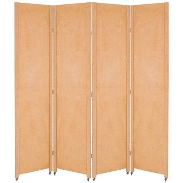 Imagem de 4 Biombo Painel Com Rodinha Repartido Divisoria de Ambiente Decoração Rodizio (Liso)