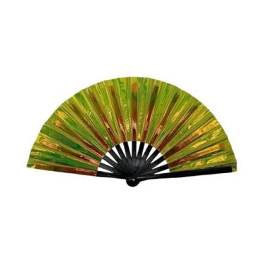 Imagem de Leque De Mão Colorido E Dobrável Para Festivais De Dança, Leque Decora