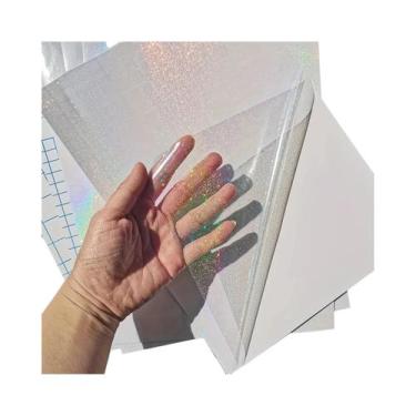 Imagem de Papel Adesivo Holográfico Transparente À Prova d'Água A4 20 Folhas 11,