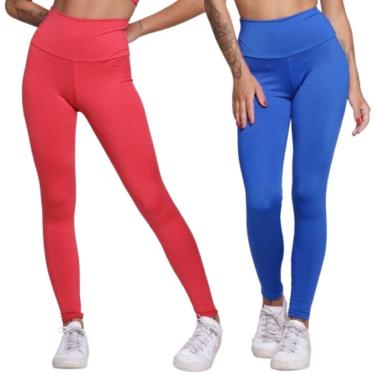 Imagem de KIT 2 Calça Legging Fitness Serra e Mar Cós Alto Roupa Para Academia Treino Musculação Moda Fitness-Feminino