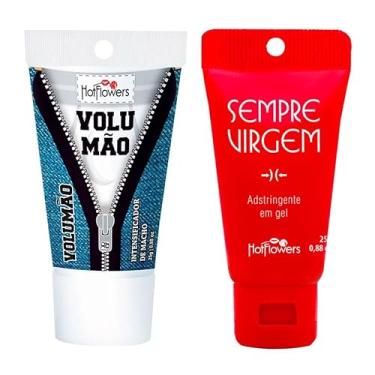 Imagem de Kit Volumão e Sempre Virgem, Gel Intensificador de Sensação Pra Ele Maior e Mais Grosso, Pra Ela Mais Apertadinha, 25ml cada