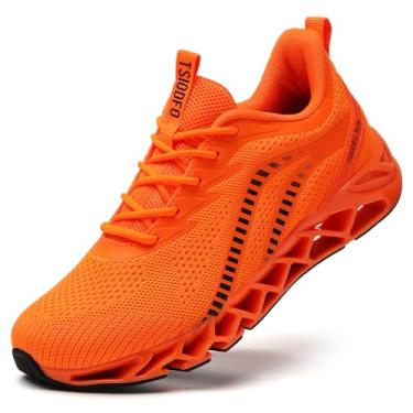 Imagem de SKDOIUL Tênis de corrida esportivo masculino de malha respirável para trilha, Partícula bege/fantasma/branco, 41