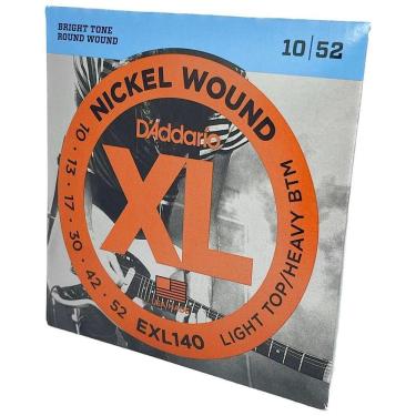 Imagem de Encordoamento Guitarra 10-52 Exl140 D`Addario Nickel Wound