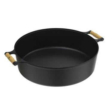 Imagem de Panela Caçarola Ferro Fundido Alça Madeira Sem Tampa 25l N50