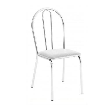 Imagem de Cadeira Lisboa Cromada Para Cozinha Ou área Gourmet-assento Sintético Branco