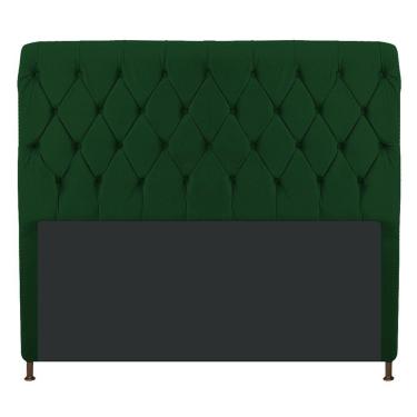 Imagem de Cabeceira Cristal 195 Cm King Size Com Capitonê Suede Verde