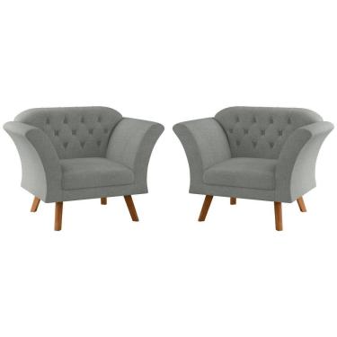 Imagem de Conjunto Poltrona Decorativa Roseira Linha Grafite