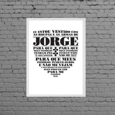 Imagem de Quadro Oração De São Jorge 24X18Cm