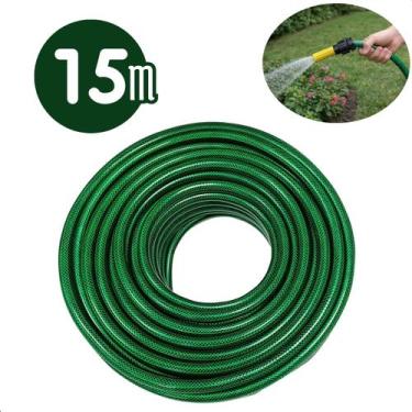 Imagem de Mangueira 15m Verde e Preto Jardim Quintal e Uso Doméstico Casa Jet - 