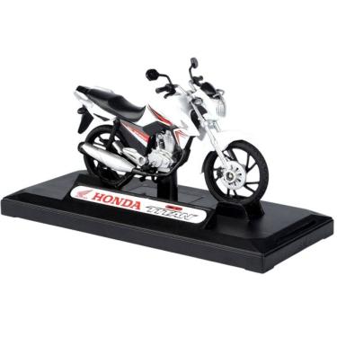 Imagem de Miniatura Moto Honda CG Titan 160 2016 Branca California TOYS