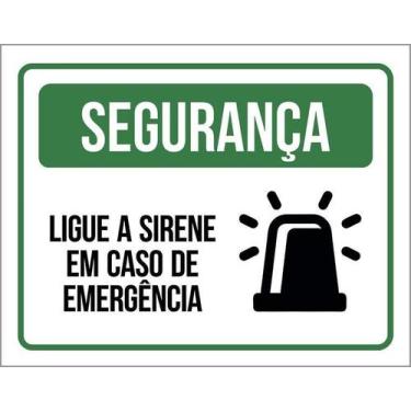 Imagem de Kit 10 Placa Acm De Segurança Ligue A Sirene 18X23 - Sinalizo