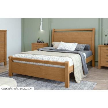 Imagem de Cama De Casal Reali Rovere-amêndoa - Lopas