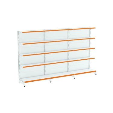 Imagem de Kit 3 Módulos De Gôndolas Parede 2,02 Fit40 Amapá Expositor Branco