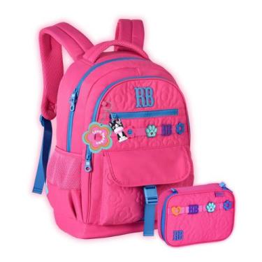 Imagem de Kit Mochila Rebecca Bonbon Costas E Estojo Meninas Escolar, Rosa