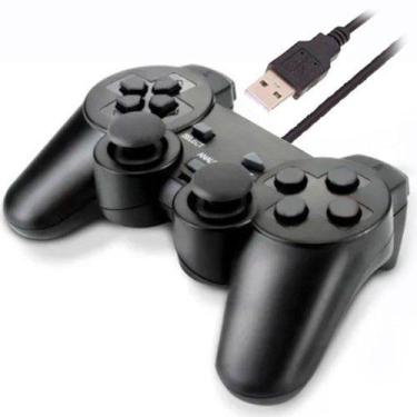 Imagem de Controle usb jogos pc notebook computador gamer dualshock - MB Tech