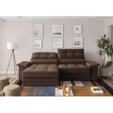 Imagem de Sofá Bariloche 2,40m (L) com Carregador USB Retrátil e Reclinável - CI