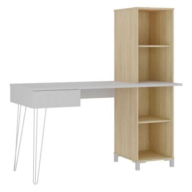 Imagem de Mesa Escrivaninha Com Estante Orizon A06 Terrazza/carvalho - Mpozenato