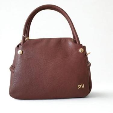 Imagem de Bolsa feminina baú marron Pavão de Ouro-Feminino
