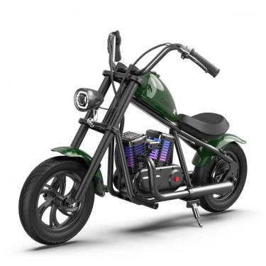 Imagem de Moto Elétrica Infantil a Bateria 24V 160W com 3 Velocidades, Atinge até 16 KM, H, HYPER GOGO, Verde Pinho