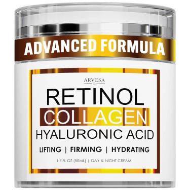 Imagem de Creme Anti Idade Facial com Ácido Hialurônico, 50 mL, ARVESA SFR44, Branco