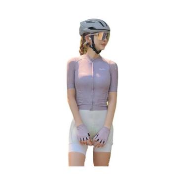 Imagem de Camiseta De Ciclismo Feminina De Secagem Rápida E Respirável Com Manga