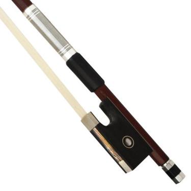 Imagem de Arco Guarnição Prateada E Abalone Para Violino 4/4 - ORQUEZZ
