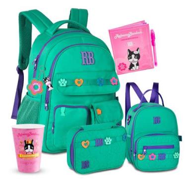 Imagem de Kit Mochila Escolar Rebecca Bonbon Estojo Lancheira Térmica - Geral, 1
