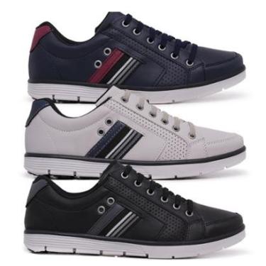 Imagem de Kit 3 Sapatênis Masculinos Social Urban com Zíper e Elástico-Masculino