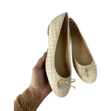 Imagem de Sapatilha Arezzo Bico Redondo Off-Witte-Feminino