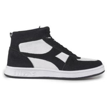 Imagem de Tênis Casual Diadora Hi Playmaker SD Preto Unissex 43 BRANCO/PRETO Diadora-Unissex