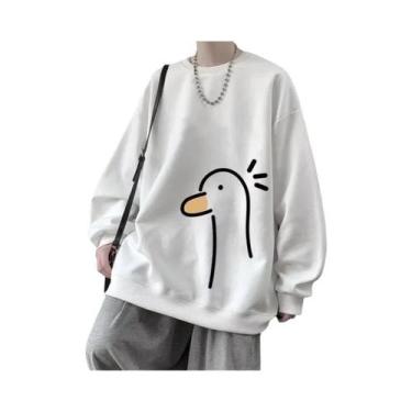Imagem de Moletom Masculino Oversized Com Estampa De Pato Amarelo M-8XL, Hoodie 