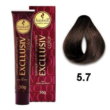 Imagem de Coloração Creme Haskell 5.7 Castanho Claro Marrom 50g