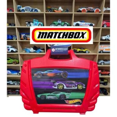 Imagem de Maleta + 5 Carrinhos Hot Wheels ou matchbox em metal escala 1:64 - Esc