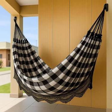 Imagem de Rede de Dormir Casal 100 Algodão Reforçada 4,50m  Luxo e Conforto Mode