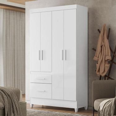 Imagem de Guarda Roupa Infantil Ambiente Madri 4 Portas Branco Flex - Moval