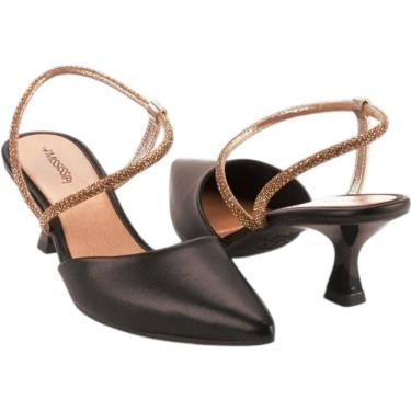 Imagem de Sapato Feminino Salto Fino Tira Strass Brilhante Mississipi