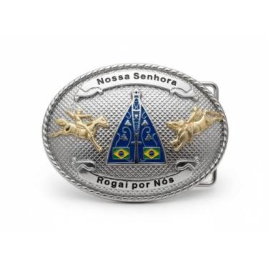 Imagem de Fivela Country Premium Nossa Senhora Aparecida Ouro