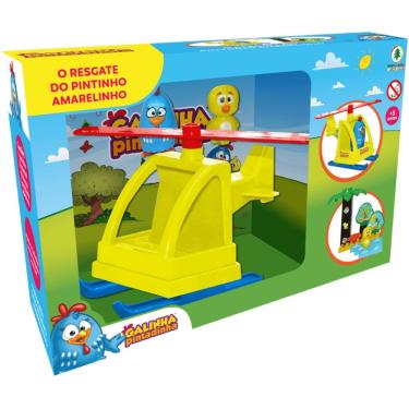 Imagem de Blocos de Montar o Resgate do Pintinho Amarelinho Galinha Pintadinha com Helicóptero Que Estimula Criatividade