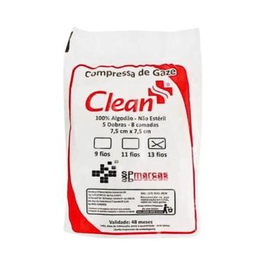Imagem de Compressa de Gaze Clean Não Estéril 100g - SP Marcas Opção:13 Fios