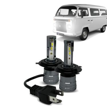 Imagem de Kit Par Super Led Mini Rayx Kombi 76 À 16 Farol Alto Baixo
