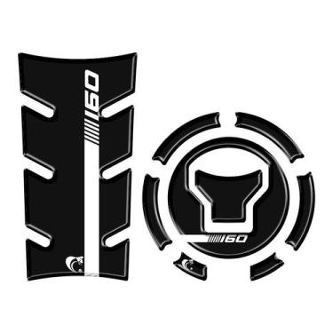 Imagem de Kit protetor nova CG FAN 160 - 2025- Preto e Cinza - Rei cobra adesivo