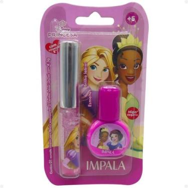 Imagem de Kit Impala Princesas: 1 Esmalte e 1 Brilho Labial