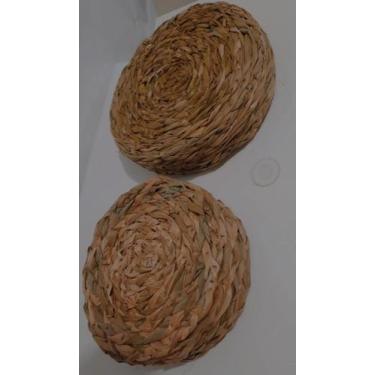 Imagem de porta bolo trama em taboa  decoração - kit  02 unidades - artesanato
